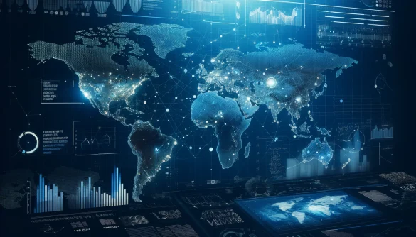 DALL·E 2024-05-22 10.23.38 – A landscape mode image showing a world map with connecting dots from one country to another, illustrating global connectivity. The design should incor Write For Us