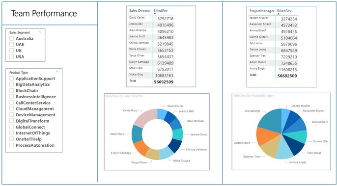 Interactive Dashboard for An IT Company