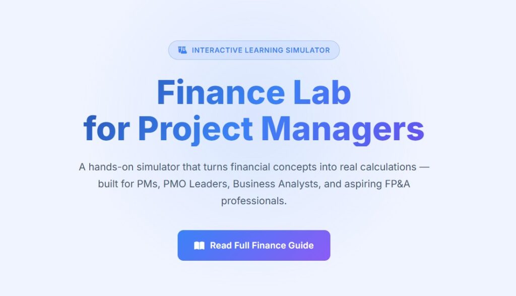 Free Finance Lab for Project Managers